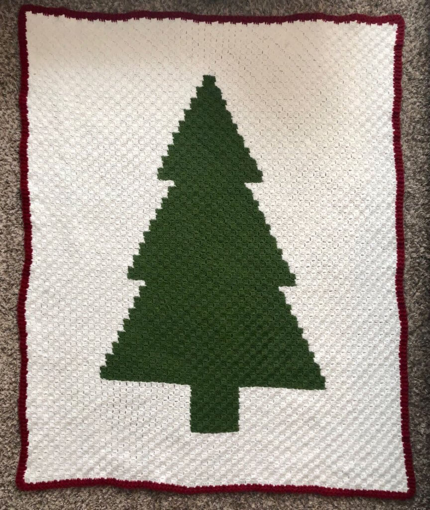 Christmas Tree Blanket Knitting Pattern Baby Blanket PDF 