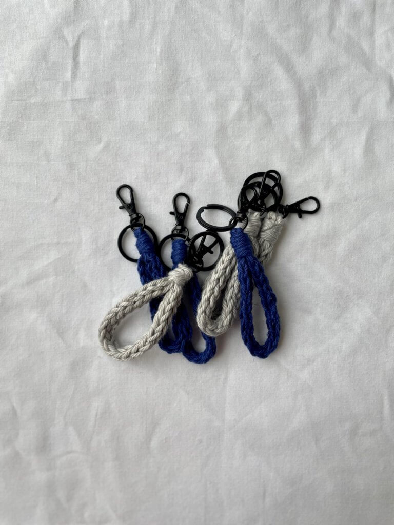 Crochet Loop Keychain – Hook and Leaf